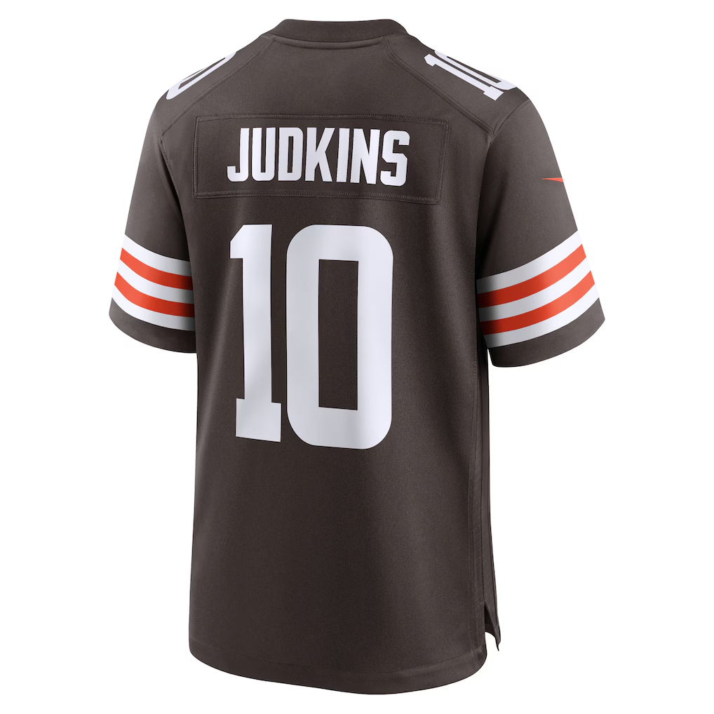 Fenge C.Browns #10 Quinshon Judkins Brown 2025 Draft Game Stitched Jerseys