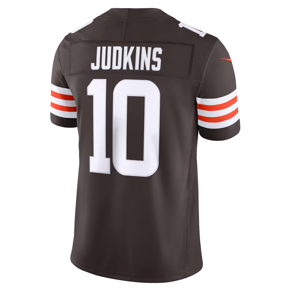 Fenge C.Browns #10 Quinshon Judkins Brown Team Vapor F.U.S.E. Stitched Limited Jerseys