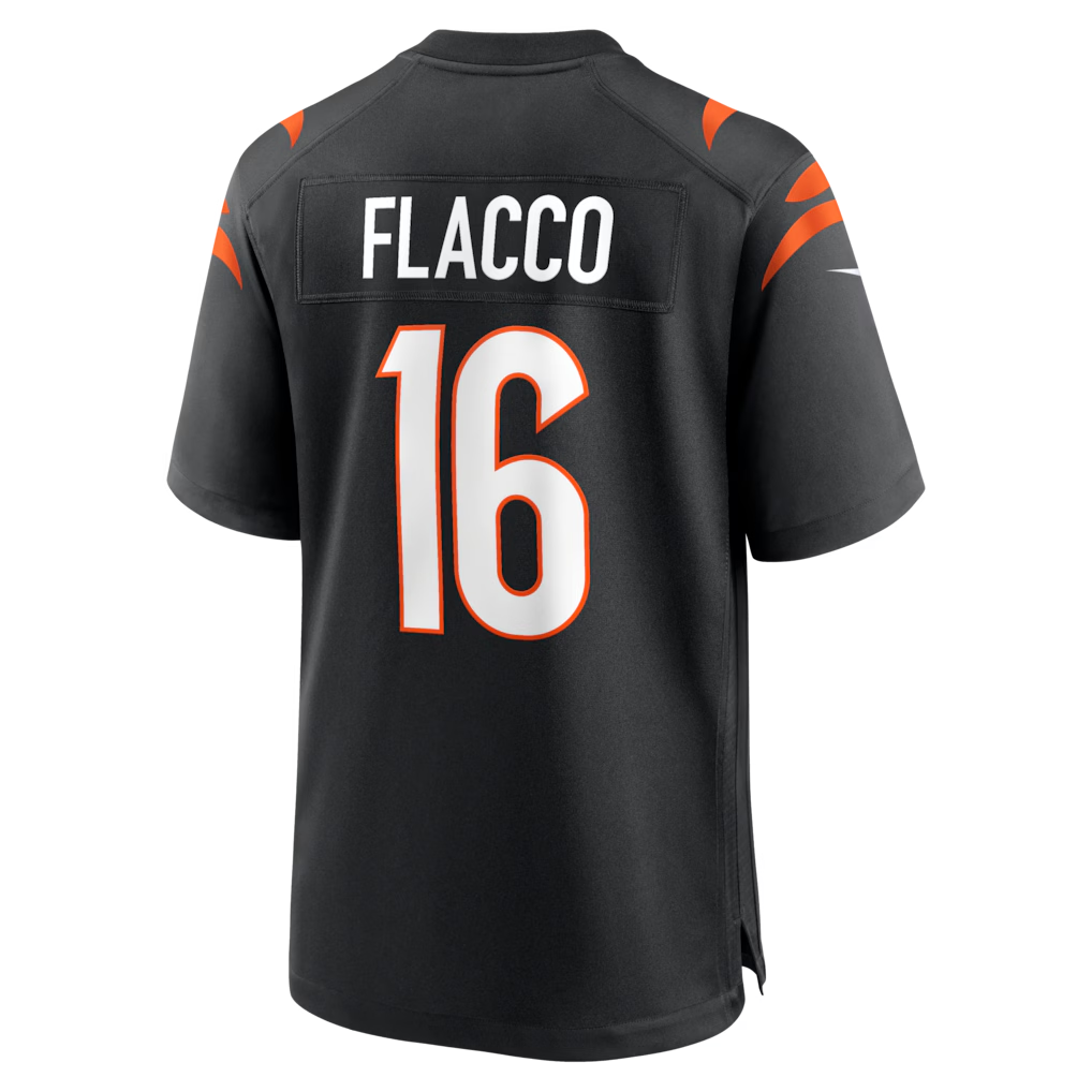 Fenge C.Bengals #16 Bengals Joe Flacco Black Team Game Stitched Jerseys