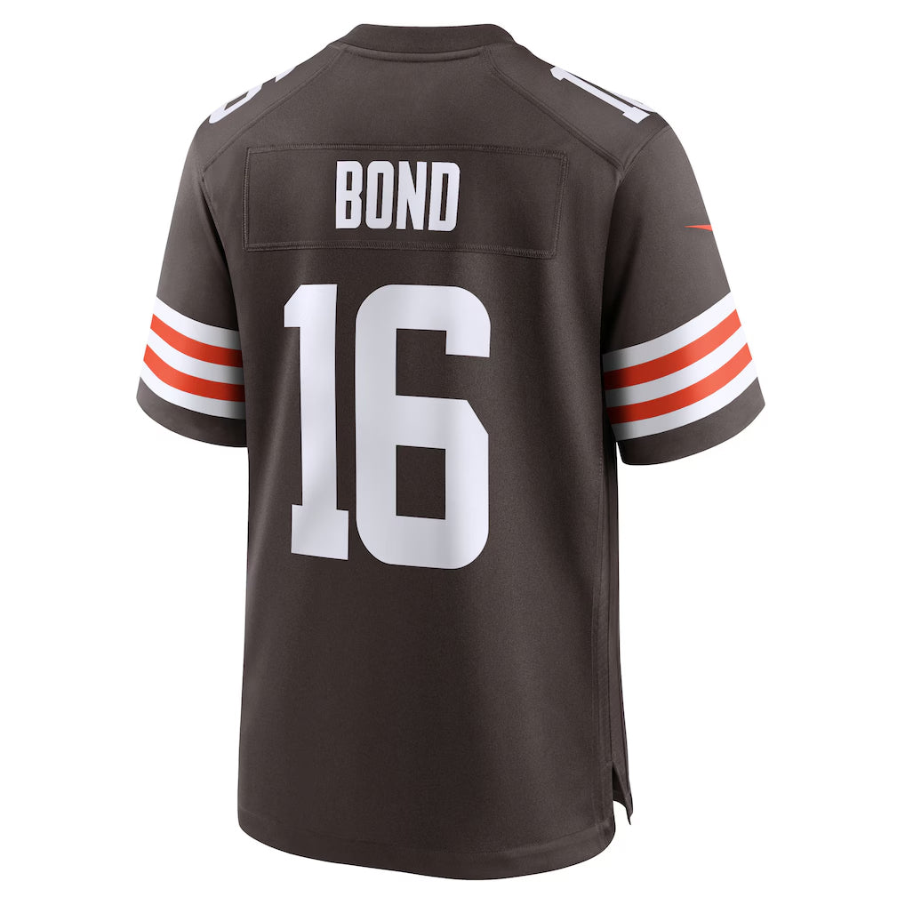 Fenge C.Browns #16 Isaiah Bond Player Brown Home Game Stitched Jerseys