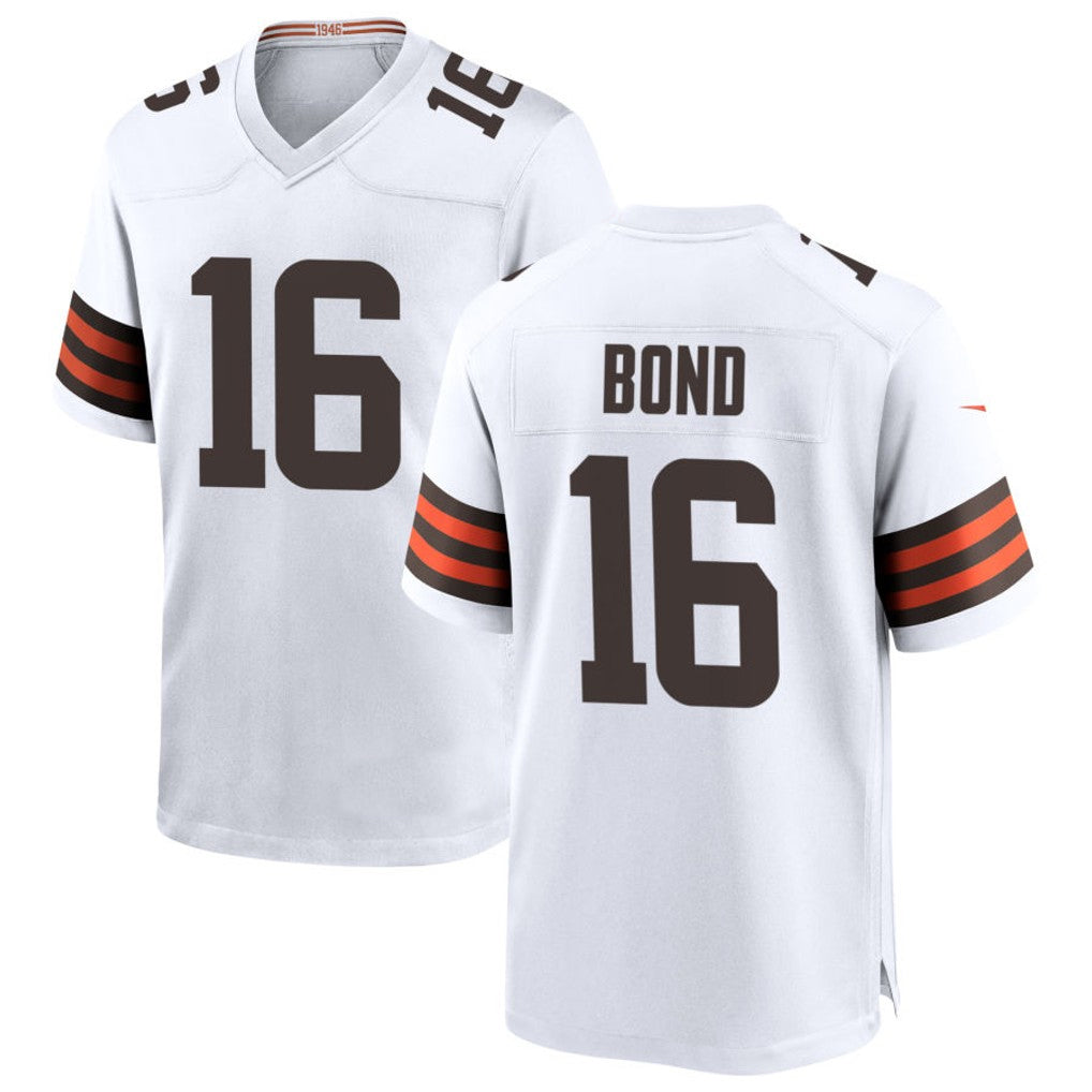 Fenge C.Browns #16 Isaiah Bond Player White Home Game Stitched Jerseys