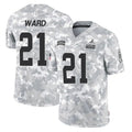Fenge C.Browns #21 Denzel Ward Player Arctic Camo Salute to Service Limited Football Jerseys