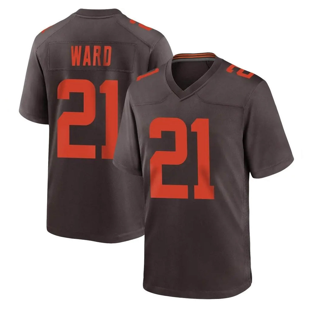 Fenge C.Browns #21 Denzel Ward Player Brown Alternate Home Game Stitched Jerseys