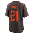 Fenge C.Browns #21 Denzel Ward Player Brown Game Football Jerseys