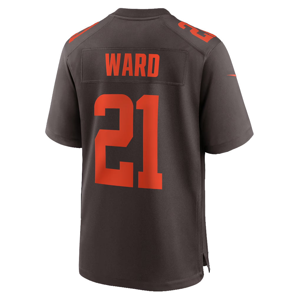 Fenge C.Browns #21 Denzel Ward Player Brown Game Football Jerseys