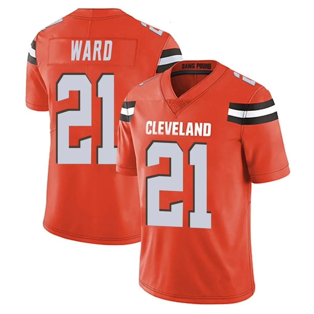 Fenge C.Browns #21 Denzel Ward Player Orange Alternate Vapor Untouchable Limited Home Game Stitched Jerseys