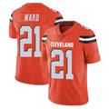 Fenge C.Browns #21 Denzel Ward Player Orange Alternate Vapor Untouchable Limited Home Game Stitched Jerseys