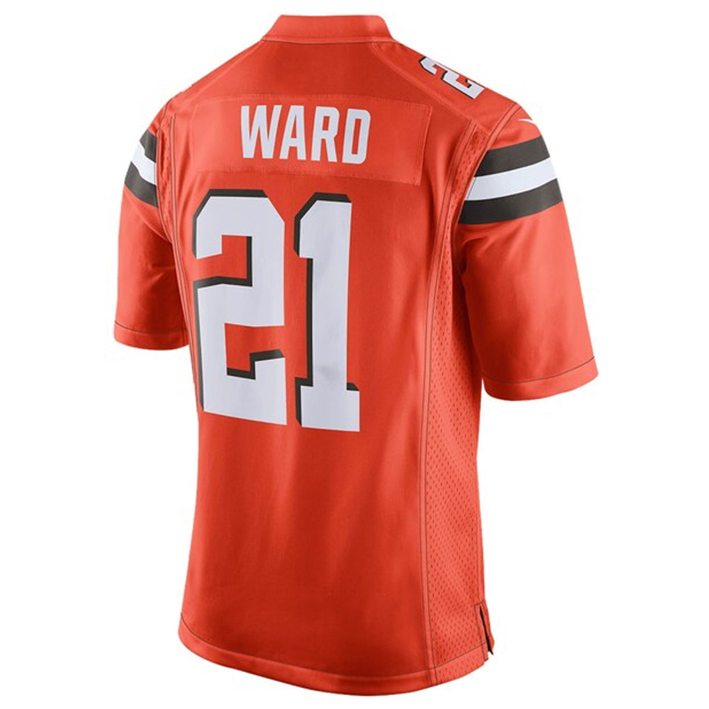 Fenge C.Browns #21 Denzel Ward Player Orange Vapor Limited Football Jerseys