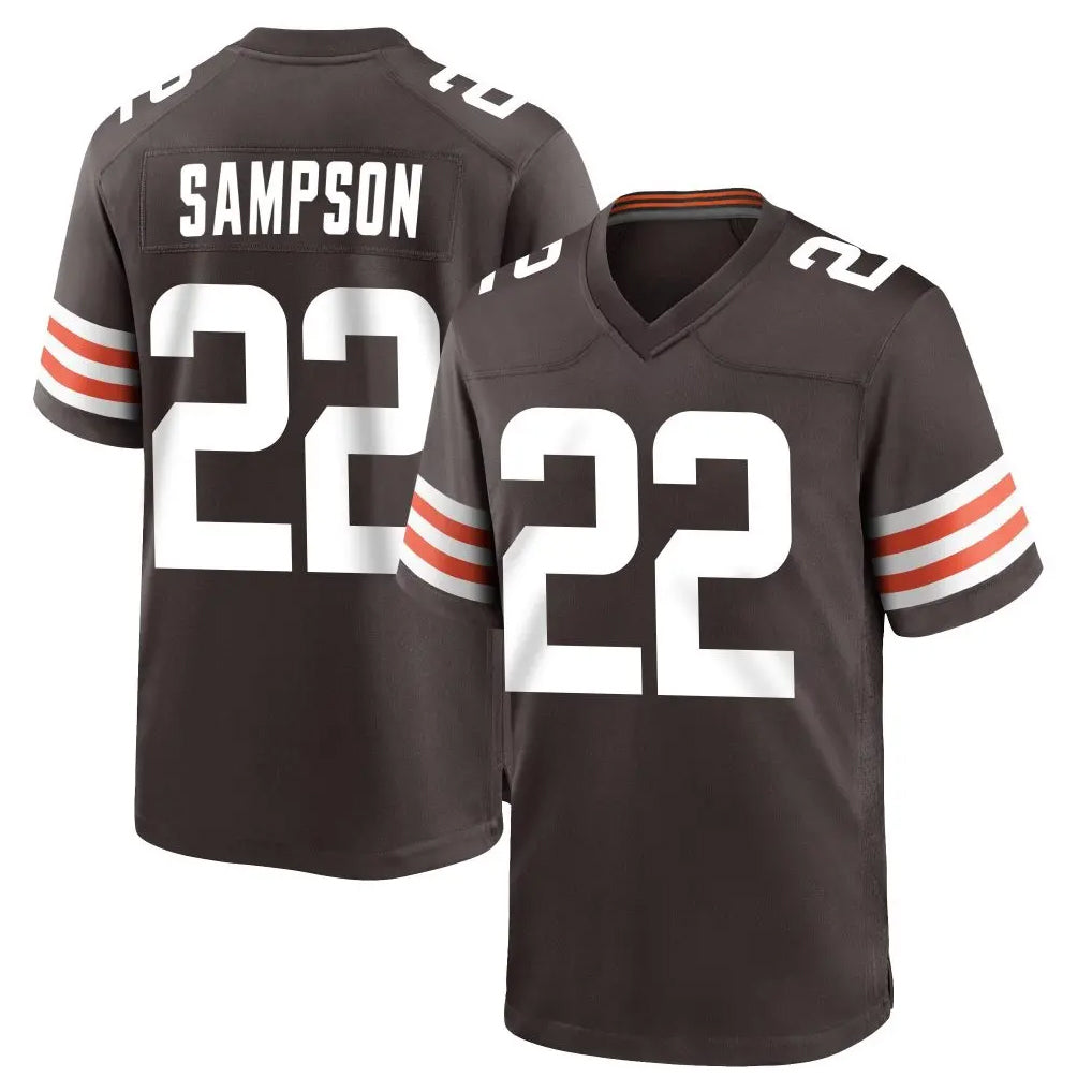 Fenge C.Browns #22 Dylan Sampson Player Brown Home Game Stitched Jerseys