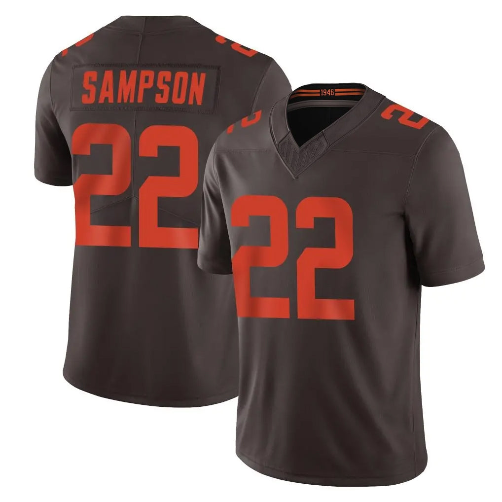 Fenge C.Browns #22 Dylan Sampson Player Brown Limited Vapor F.U.S.E. Alternate Game Stitched Jerseys
