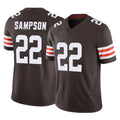 Fenge C.Browns #22 Dylan Sampson Player Brown Vapor F.U.S.E. Limited Home Game Stitched Jerseys