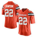 Fenge C.Browns #22 Dylan Sampson Player Orange Vapor Limited Home Game Stitched Jerseys