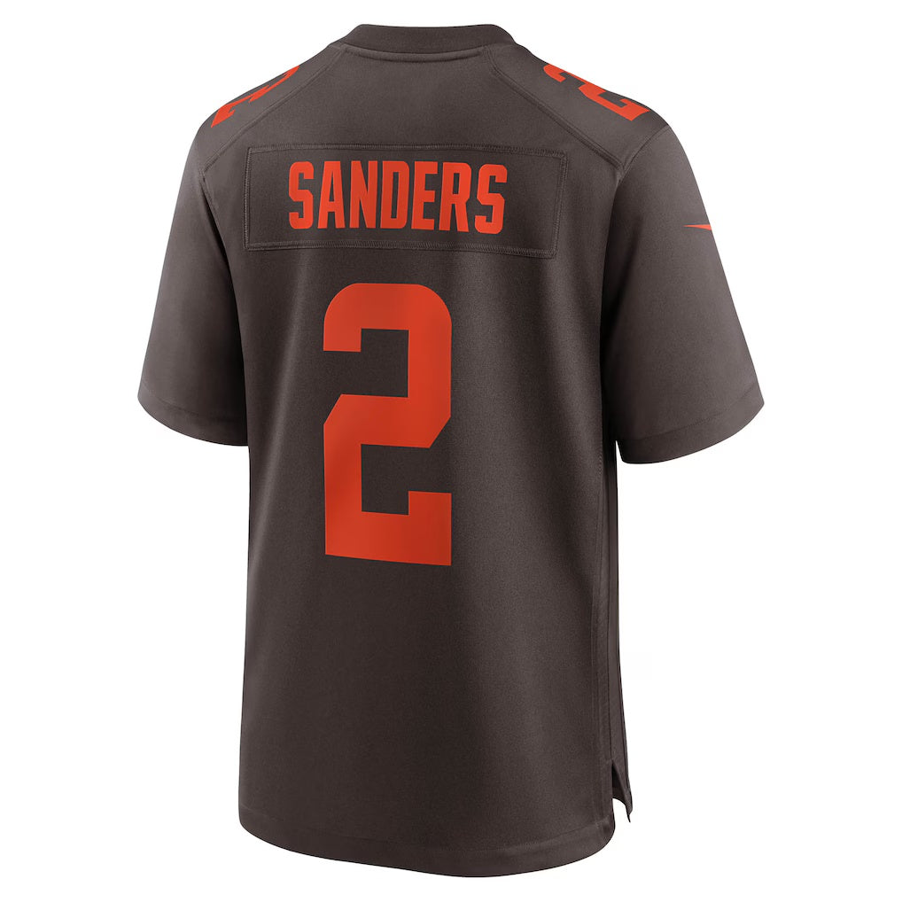 Fenge C.Browns #2 Shedeur Sanders Brown Alternate Game Stitched Jerseys