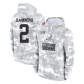Fenge C.Browns #2 Shedeur Sanders Player Arctic Camo Salute to Service Hoodies Limited Game Stitched Jerseys