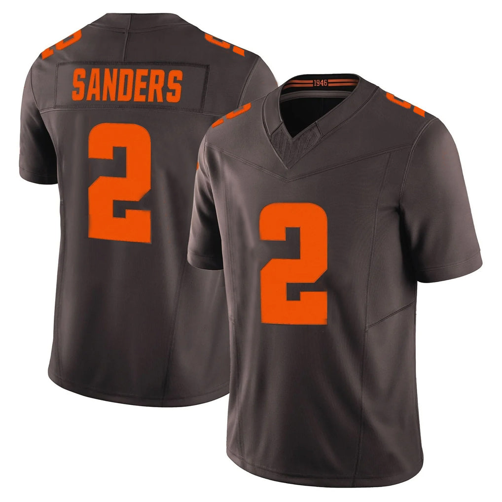 Fenge C.Browns #2 Shedeur Sanders Player Brown Limited Vapor F.U.S.E. Alternate Game Stitched Jerseys