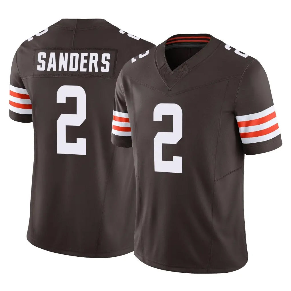 Fenge C.Browns #2 Shedeur Sanders Player Brown Vapor F.U.S.E. Limited Home Game Stitched Jerseys