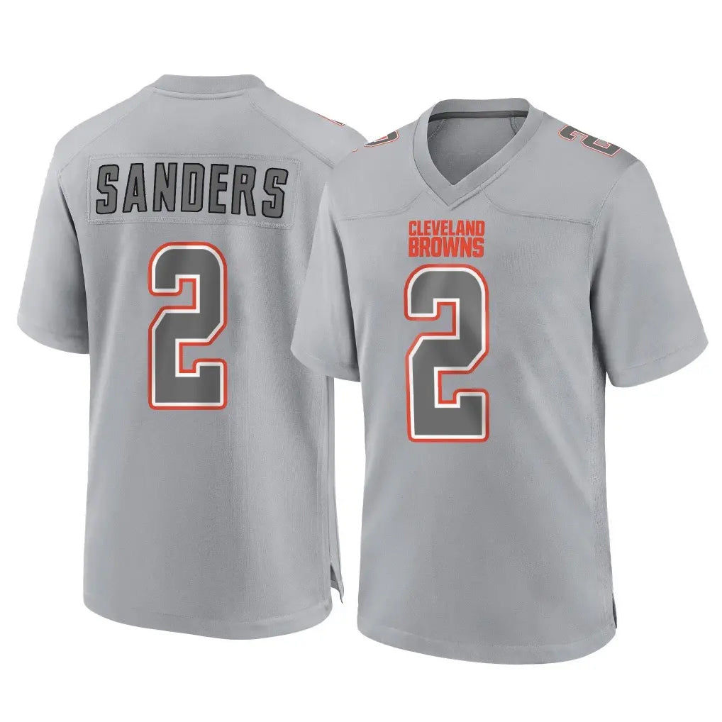 Fenge C.Browns #2 Shedeur Sanders Player Gray Atmosphere Fashion Game Stitched Jerseys