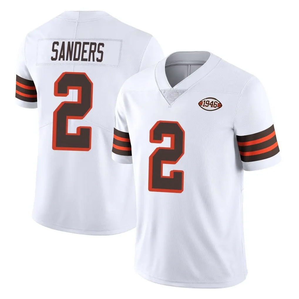 Fenge C.Browns #2 Shedeur Sanders Player White Limited  Vapor 1946 Collection Alternate Game Stitched Jerseys