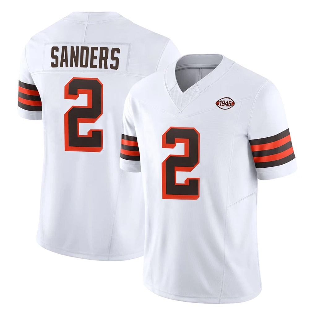 Fenge C.Browns #2 Shedeur Sanders Player White Limited Vapor F.U.S.E. Alternate Game Stitched Jerseys