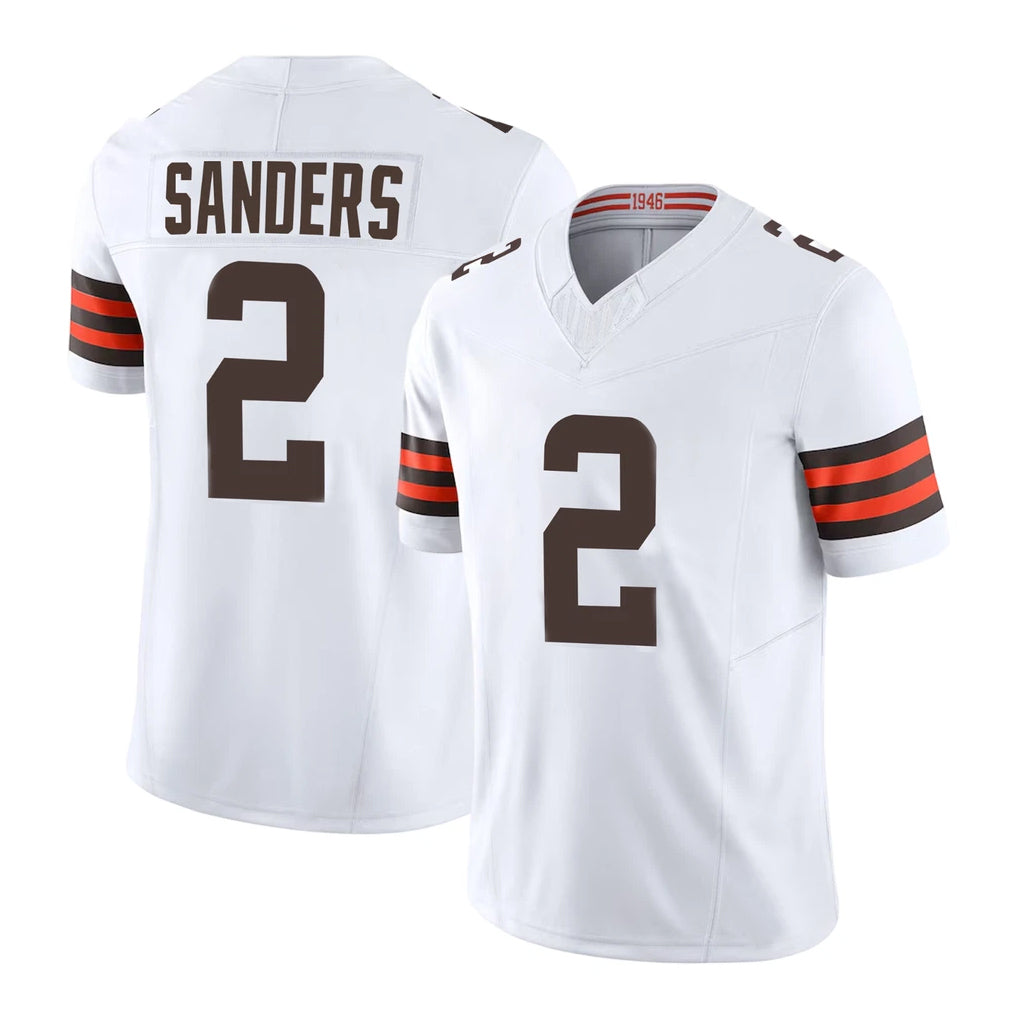 Fenge C.Browns #2 Shedeur Sanders Player White Vapor F.U.S.E. Limited Home Game Stitched Jerseys