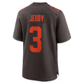 FengeC.Browns #3 Jerry Jeudy Player Brown Game Stitched Jerseys