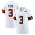 FengeC.Browns #3 Jerry Jeudy Player White Alternate Home Game Stitched Jerseys