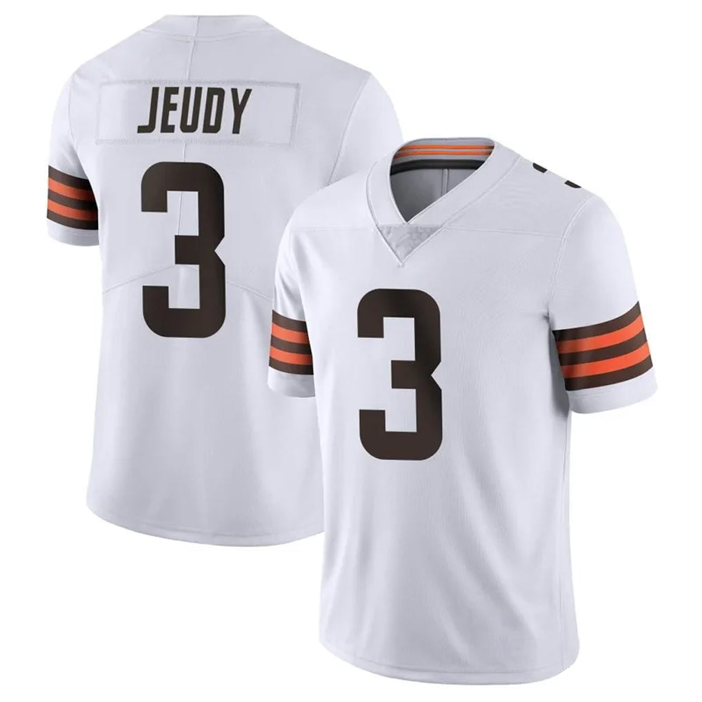 FengeC.Browns #3 Jerry Jeudy Player White Vapor Limited Stitched Jerseys
