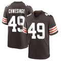 Fenge C.Browns #49 Carson Schwesinger Player Brown Home Game Stitched Jerseys