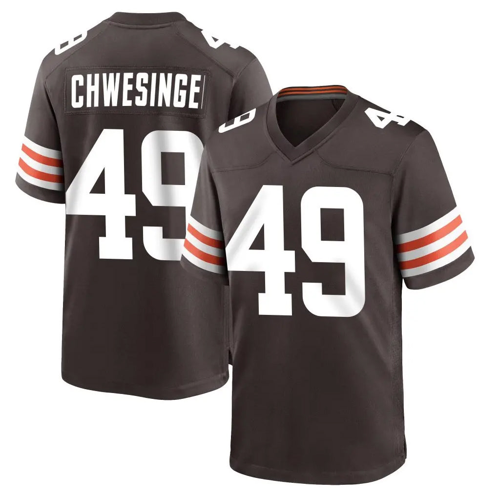 Fenge C.Browns #49 Carson Schwesinger Player Brown Home Game Stitched Jerseys