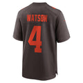 Fenge C.Browns #4 Deshaun Watson Brown Alternate Game Stitched Jerseys