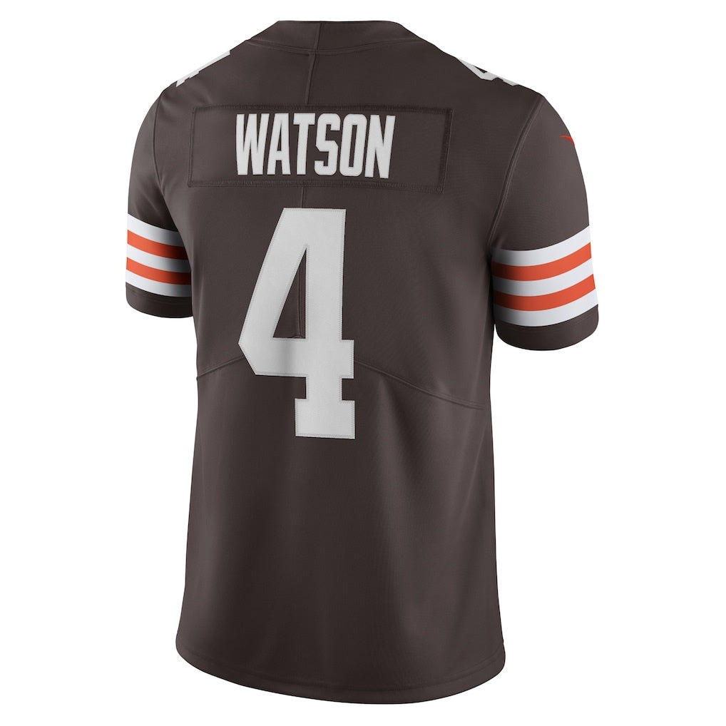 Fenge C.Browns #4 Deshaun Watson Brown Vapor Limited Stitched Jerseys