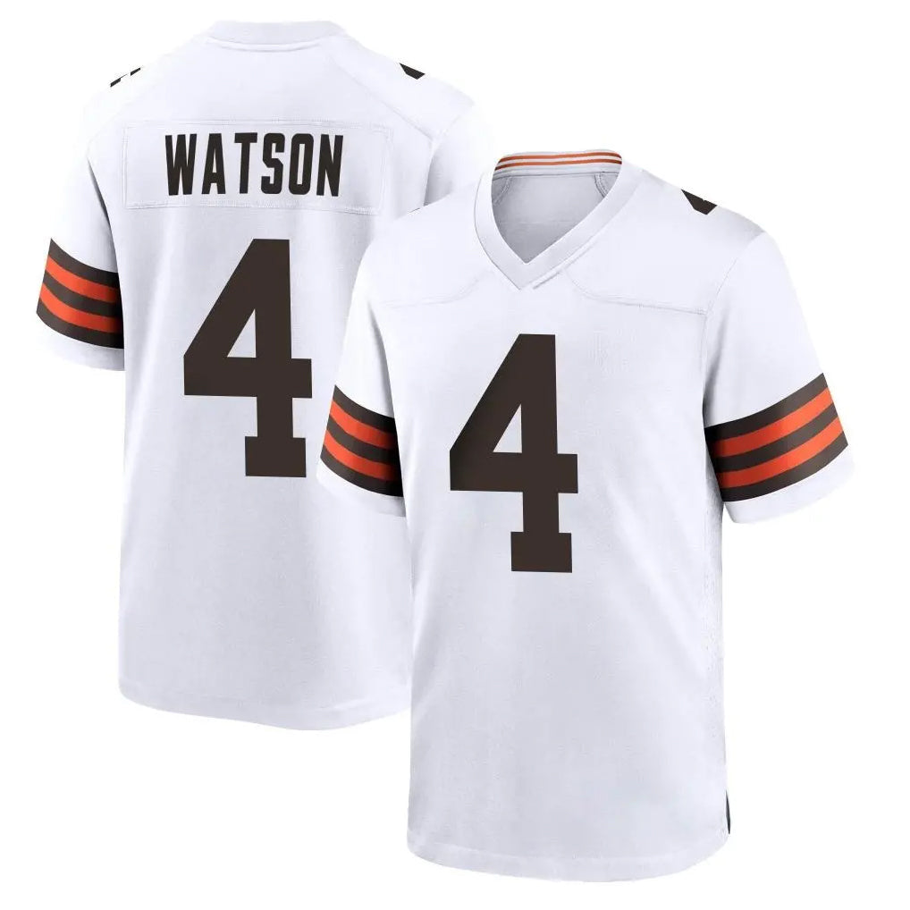 Fenge C.Browns #4 Deshaun Watson Player White Home Game Stitched Jerseys