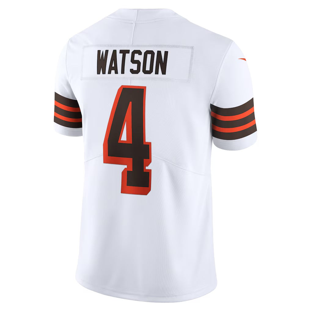 Fenge C.Browns #4 Deshaun Watson White 2021 Alternate Vapor Limited Stitched Jerseys