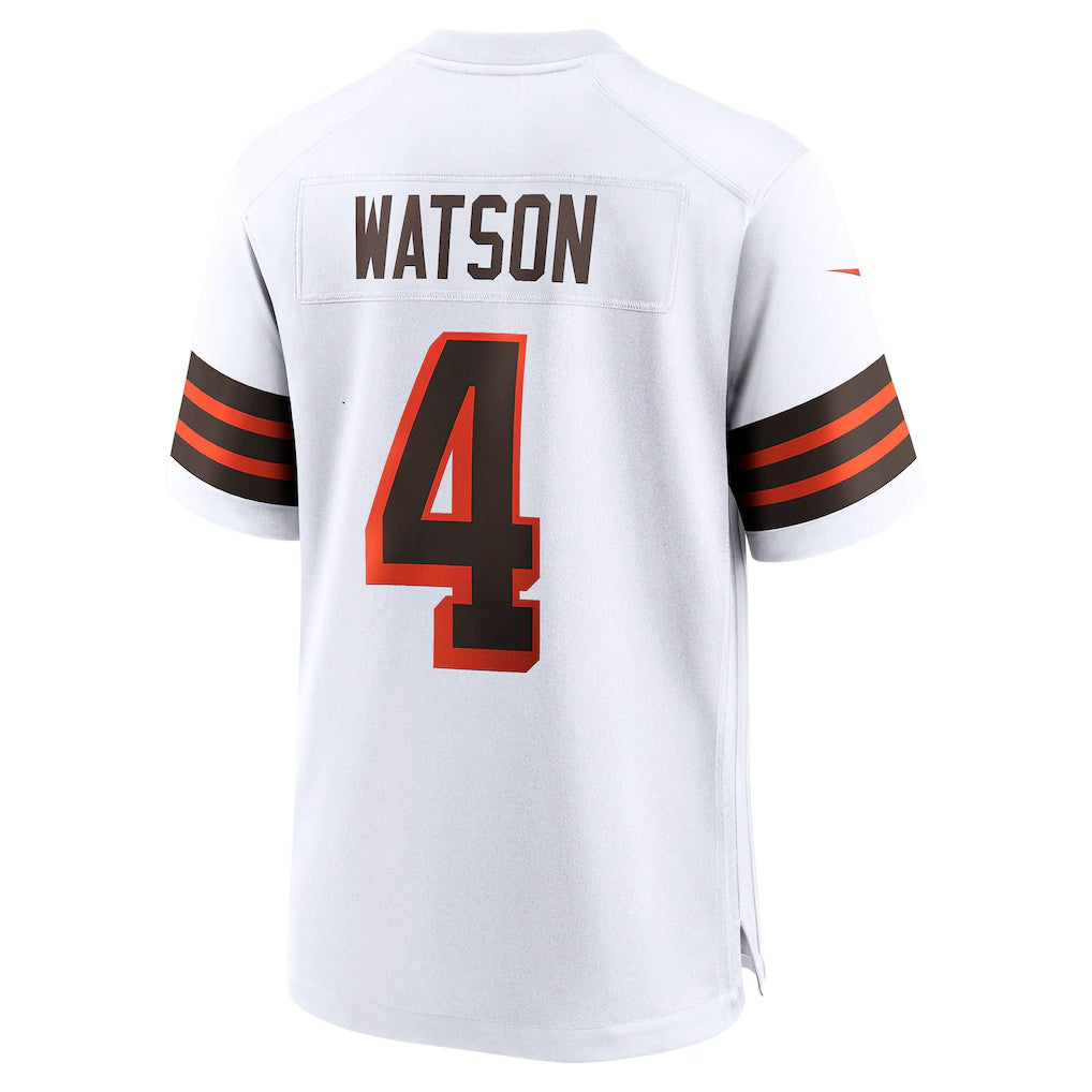 Fenge C.Browns #4 Deshaun Watson White Alternate Game Stitched Jerseys