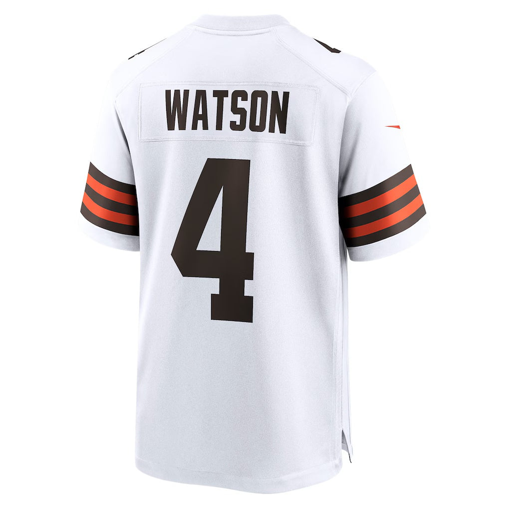 Fenge C.Browns #4 Deshaun Watson White Game Stitched Jerseys
