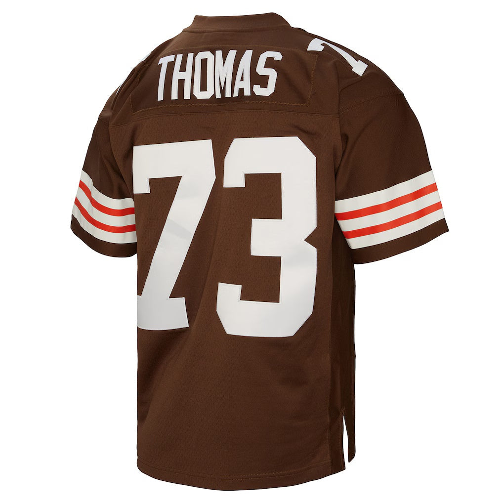 Fenge C.Browns #73 Joe Thomas Mitchell & Ness Brown Legacy Replica Stitched Jerseys