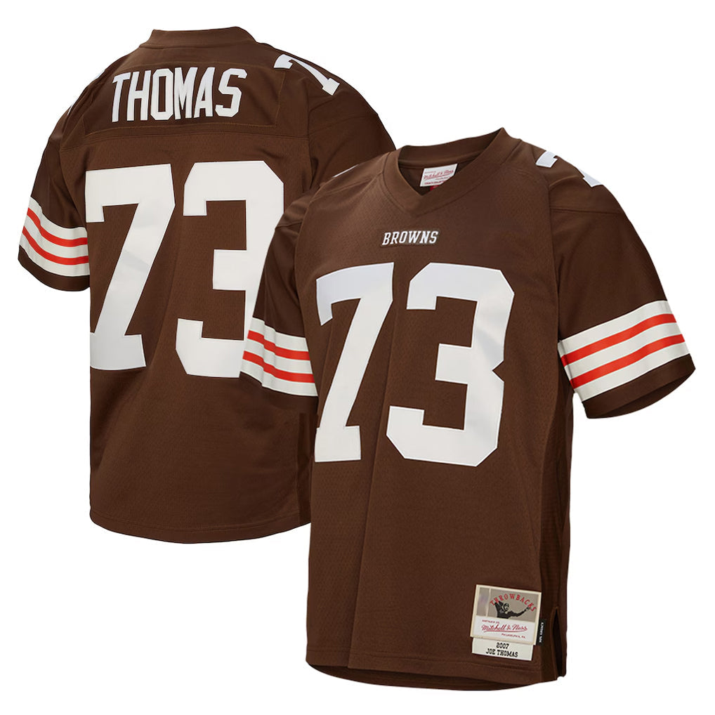 Fenge C.Browns #73 Joe Thomas Player Brown Mitchell & Ness 1963 Throwback Stitched Jerseys