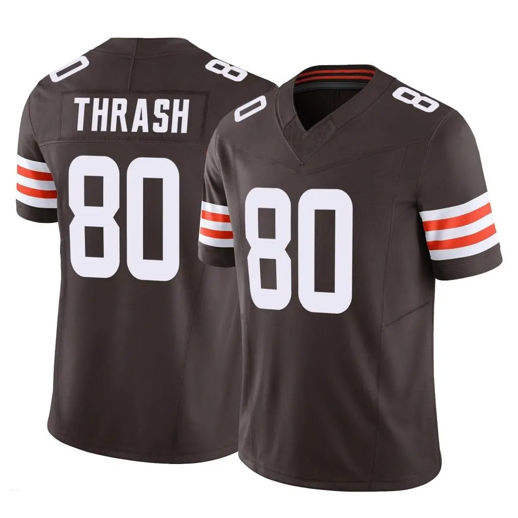 Fenge C.Browns #80 Jamari Thrash Player Brown Vapor F.U.S.E. Limited Home Game Stitched Jerseys