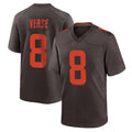 Fenge C.Browns #8 Jared Verse Player Brown Alternate Home Game Stitched Jerseys