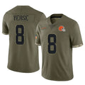 Fenge C.Browns #8 Jared Verse Player Olive Salute to Service Limited Game Stitched Jerseys
