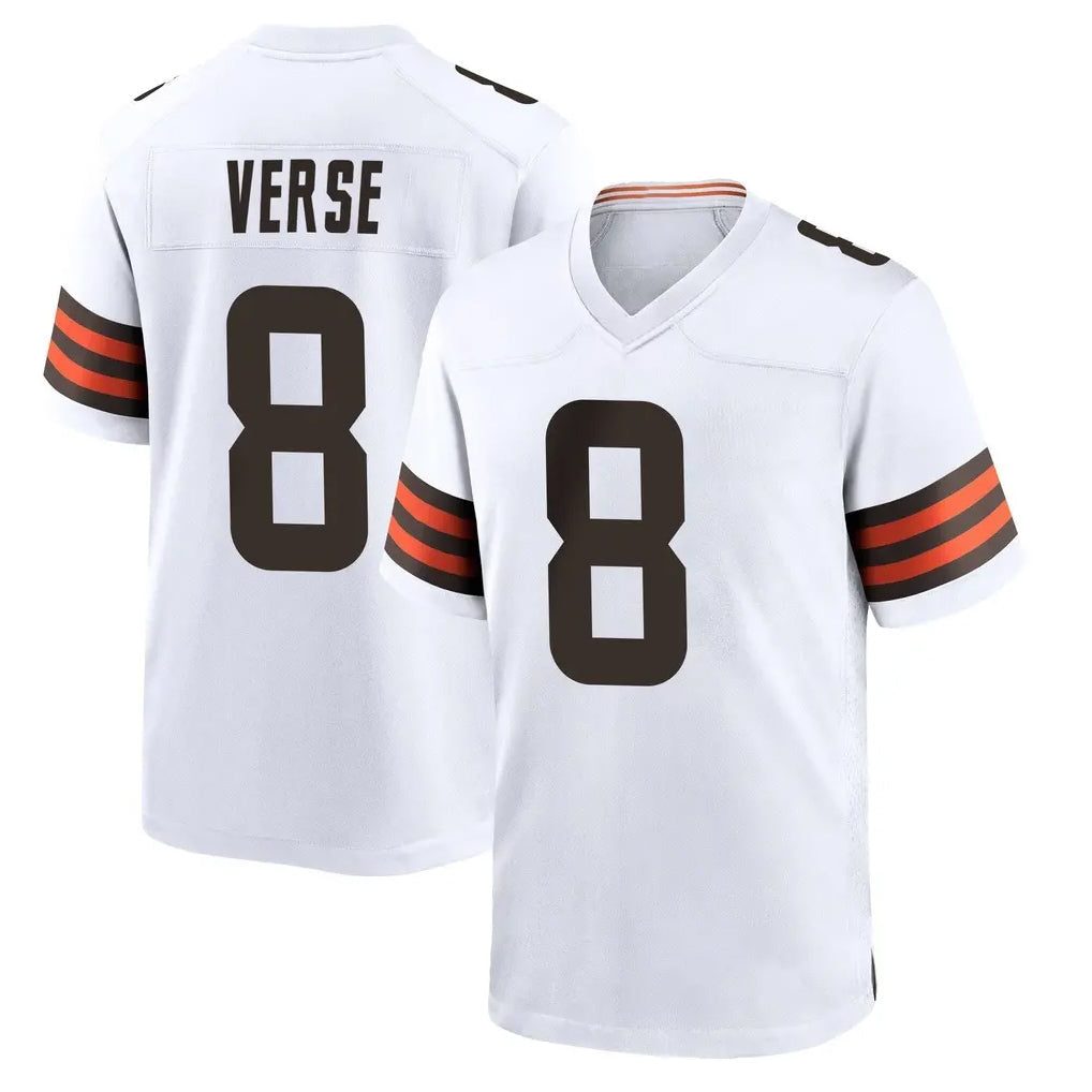 Fenge C.Browns #8 Jared Verse Player White Home Game Stitched Jerseys
