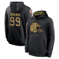 Fenge C.Browns #99 Julian Okwara Player Black Salute to Service Pullover Hoodies Limited Stitched Jerseys