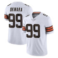 Fenge C.Browns #99 Julian Okwara Player White Vapor Untouchable Limited Home Game Stitched Jerseys