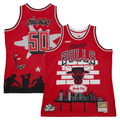 Fenge C.Bulls Mitchell & Ness x Tats Cru Red Hardwood Classics Fashion Jerseys
