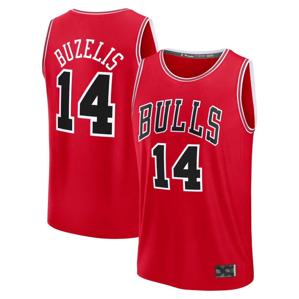 Fenge C.Bulls #14 Matas Buzelis Red Fast Break Replica Player Jerseys - Icon Edition