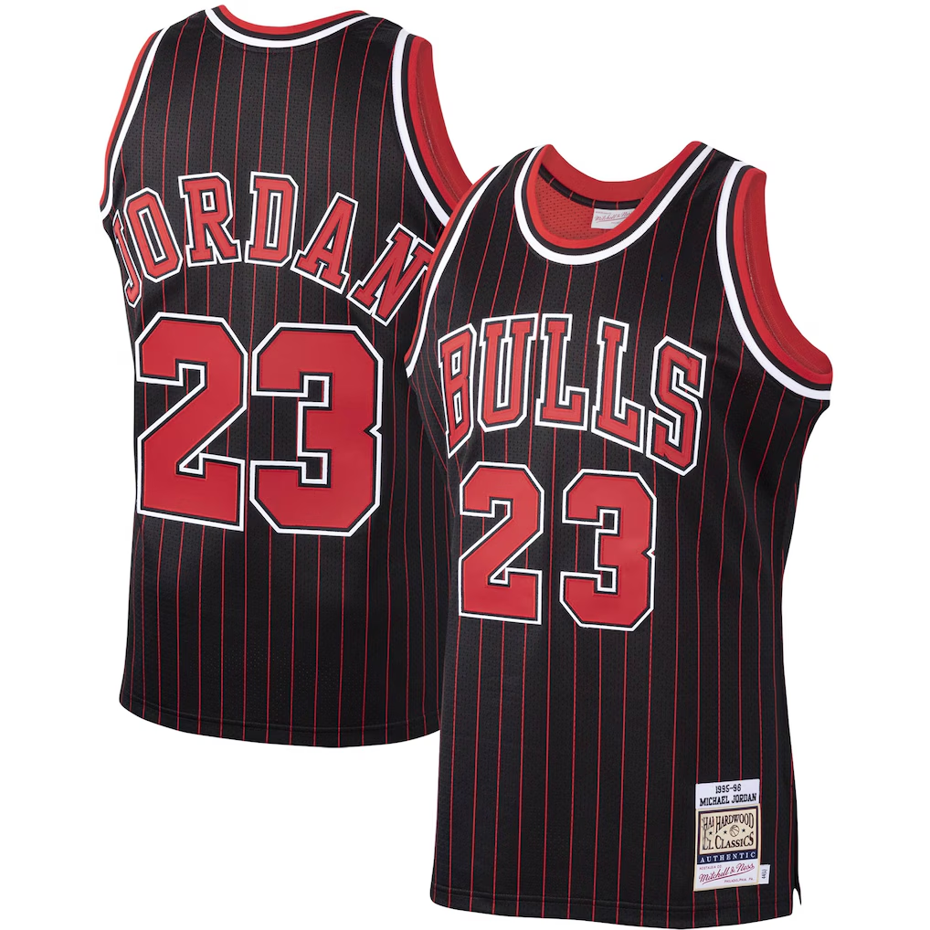 Fenge C.Bulls #23 Michael Jordan Mitchell & Ness Black 1996-97 Hardwood Classics Authentic Jerseys