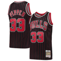 Fenge C.Bulls #33 Scottie Pippen Mitchell & Ness Black Hardwood Classics Swingman Jerseys