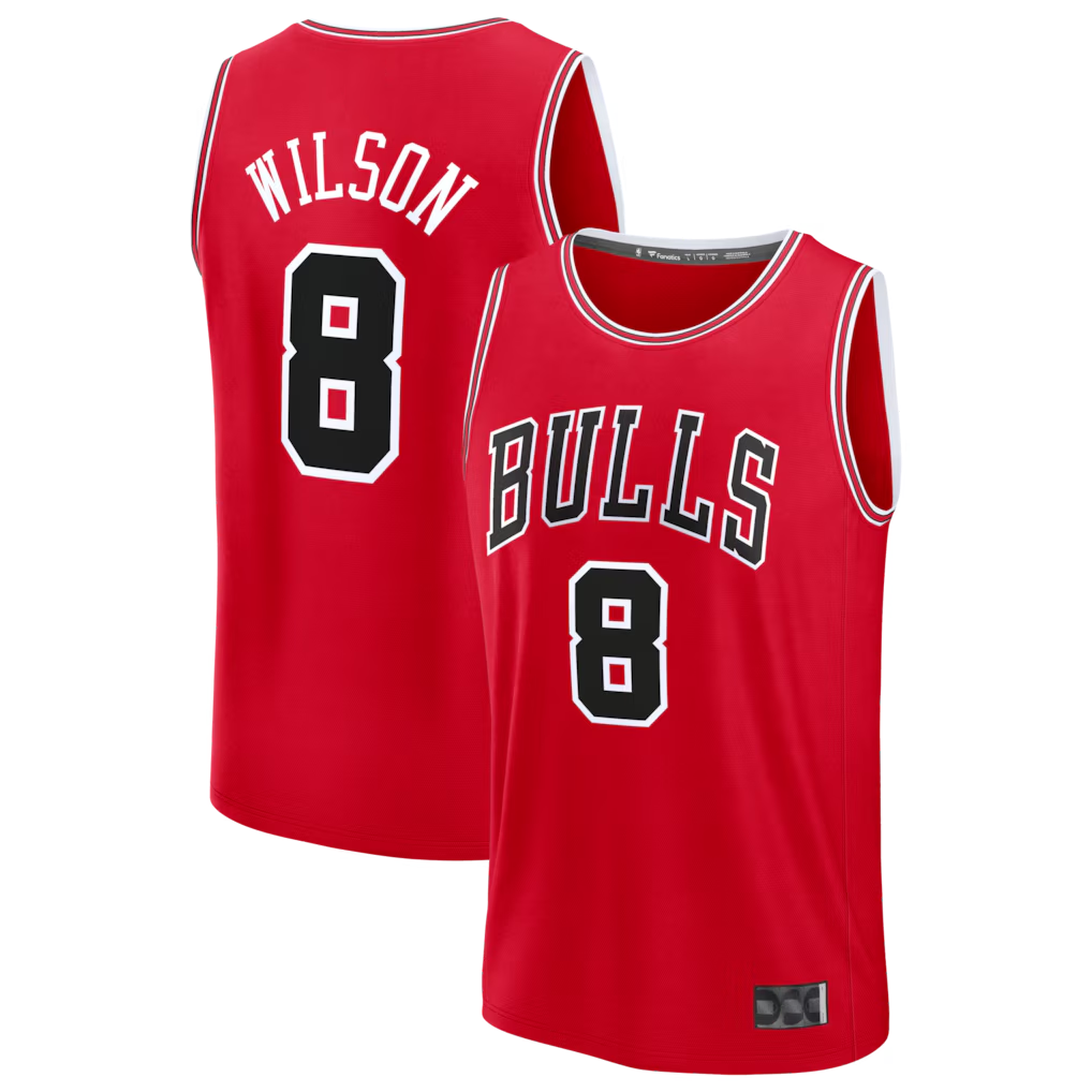 Fenge C.Bulls #8 Caleb Wilson Red 2026 Draft First Round Pick Fast Break Jerseys - Icon Edition