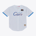 Fenge C.Cavaliers Mitchell & Ness White Head Coach Pinstripe Mesh Full-Button Baseball Jerseys