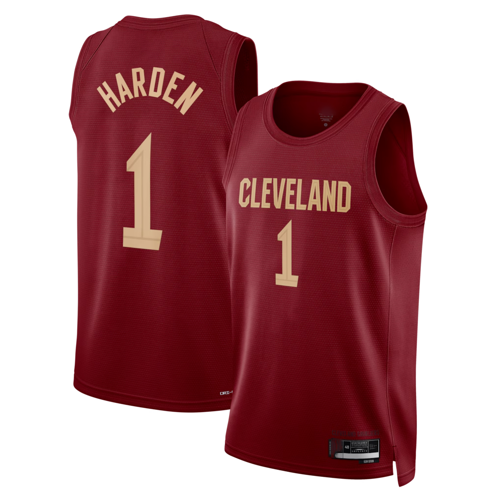 Fenge C.Cavaliers #1 James Harden Wine Swingman Jerseys - Icon Edition